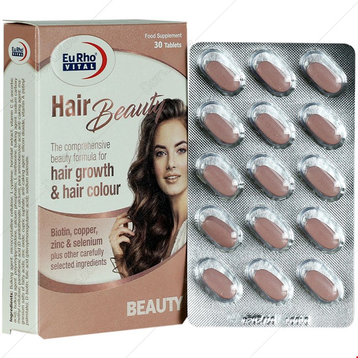  قرص هیر بیوتی یوروویتال 30 عدد Eurhovital Hair Beauty 30 Tablets