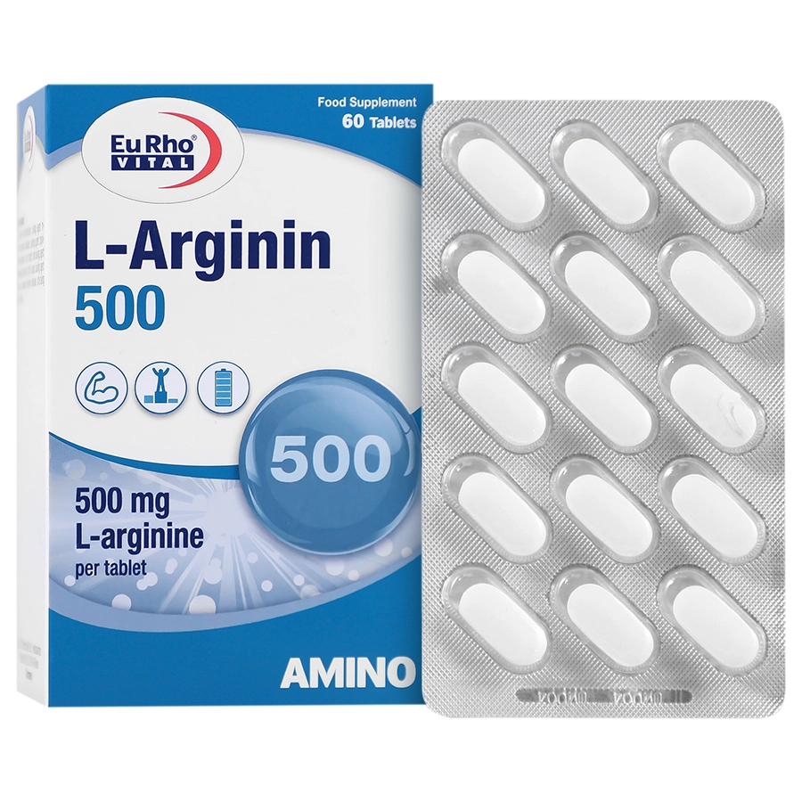  قرص ال آرژنین 500 میلی گرم یوروویتال 60 عدد Eurhovital L Arginin 500 mg 60 Tabs