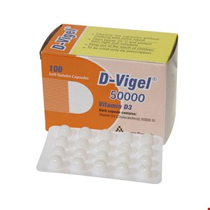 کپسول ژلاتینی ویتامین D3 دی ویژل 50000 واحد دانا 100 عددی Daana D-Vigel 50000 Vitamin D3 Caps 