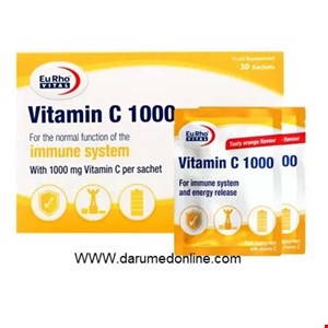 ساشه ویتامین ث 1000 میلی گرم یوروویتال 30 عددی Eurho Vital Vitamin C Sachet 1000 mg