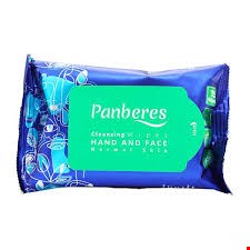  دستمال مرطوب پاک کننده دست و صورت پنبه ریز 15 عدد Panberes Hand and Face Cleaners