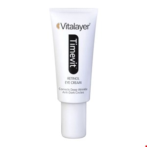  کرم دور چشم تایم ویت 20 میل ویتالیر  Timevit Retinol Eye Cream 20ml VITALAYER