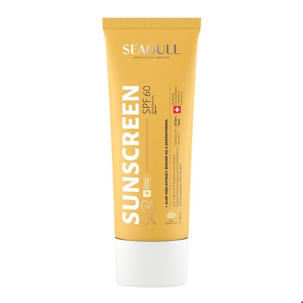  ضد آفتاب بی‌رنگ SPF60 سی گل  Sunscreen Cream SPF60 SEAGULL