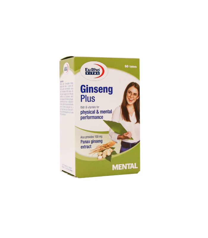  قرص جینسینگ پلاس یوروویتال 60 عدد Eurho Vital Ginseng Plus 60 Tabs