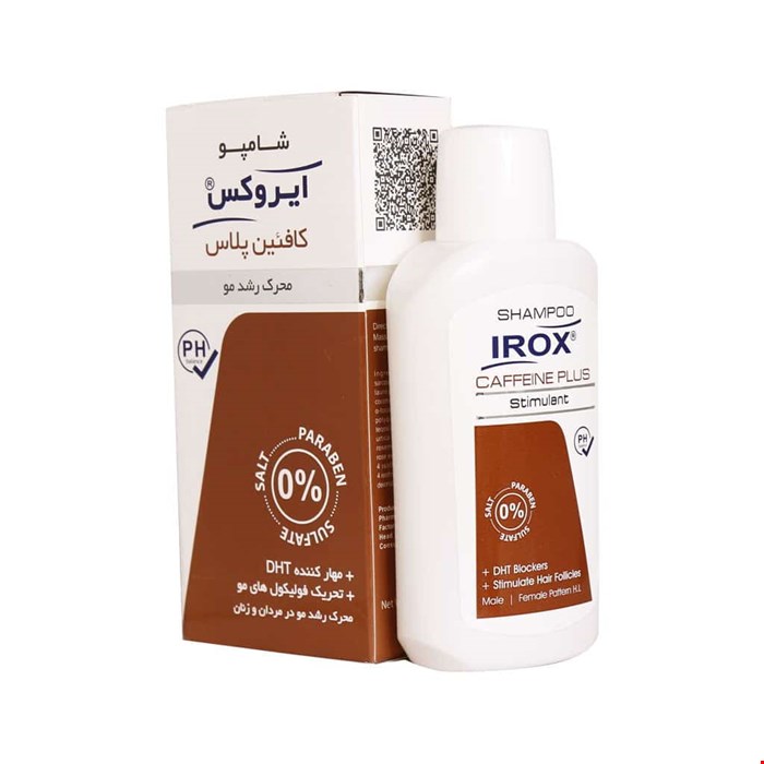  شامپو کافئین پلاس محرک رشد مو ایروکس | 200 میلی لیتر  IROX Caffeine Plus Stimulant Shampoo 200 ml