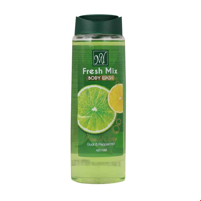 شامپو بدن فرش میکس حاوی عصاره نعنا فلفلی و گوار مای  Fresh Mix Body Wash 420ml MY