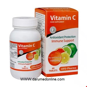 ویتامین ث قرص 1000 میلی گرم او پی دی فارما 60 عددی  OPD Pharma Vitamin C 1000 mg