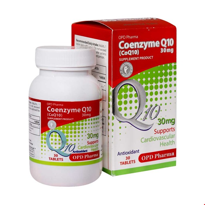 قرص کوآنزیم کیوتن 30 میلی گرم او پی دی فارما 30 عدد OPD Pharma Coenzyme Q10 30 Tablets