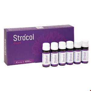 ویال خوراکی سیتی کولین 1000 استروکل 6 عددی Strocol Citicoline 1000 mg Ashbal Chemi