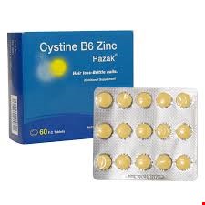 قرص سیستین B6 زینک رازک ۶۰ عدد Razak Cystin B6 Zink 60 Tabs