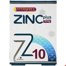  کپسول زینک پلاس 10 میلی گرم ویتاول 30 عدد Vitawell Zinc Plus 10 mg 30 Caps