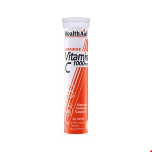  قرص جوشان ویتامین C 1000 میلی گرم هلث اید 20 عدد health aid vitamin C 1000mg 20 Effervescent Tablets