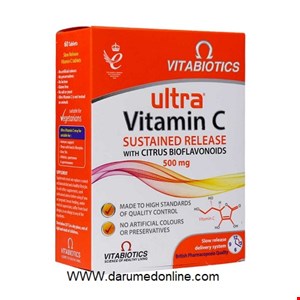 اولترا ویتامین ث قرص 500 میلی گرم ویتابیوتیکس 60 عددی  Ultra Vitamin C 500 mg Tab 60 pcs
