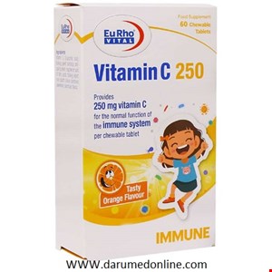 قرص جویدنی ویتامین سی 250 میل یوروویتال Eurho Vital 